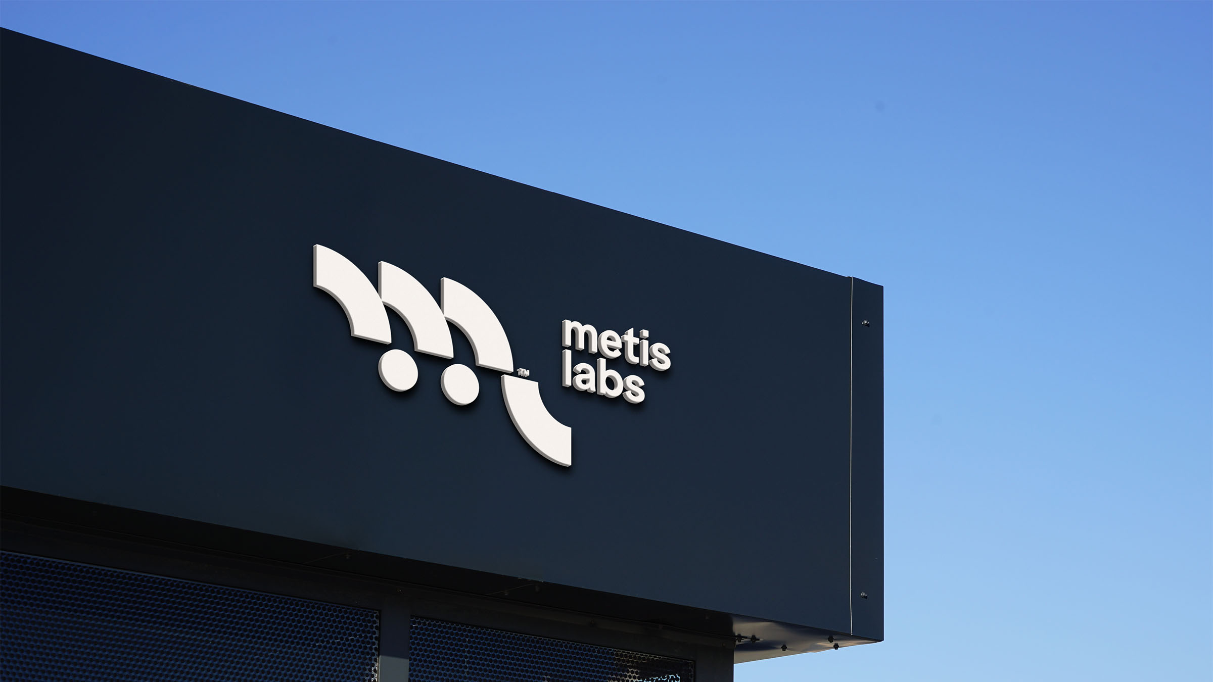 metislabs logo as a sign on a building